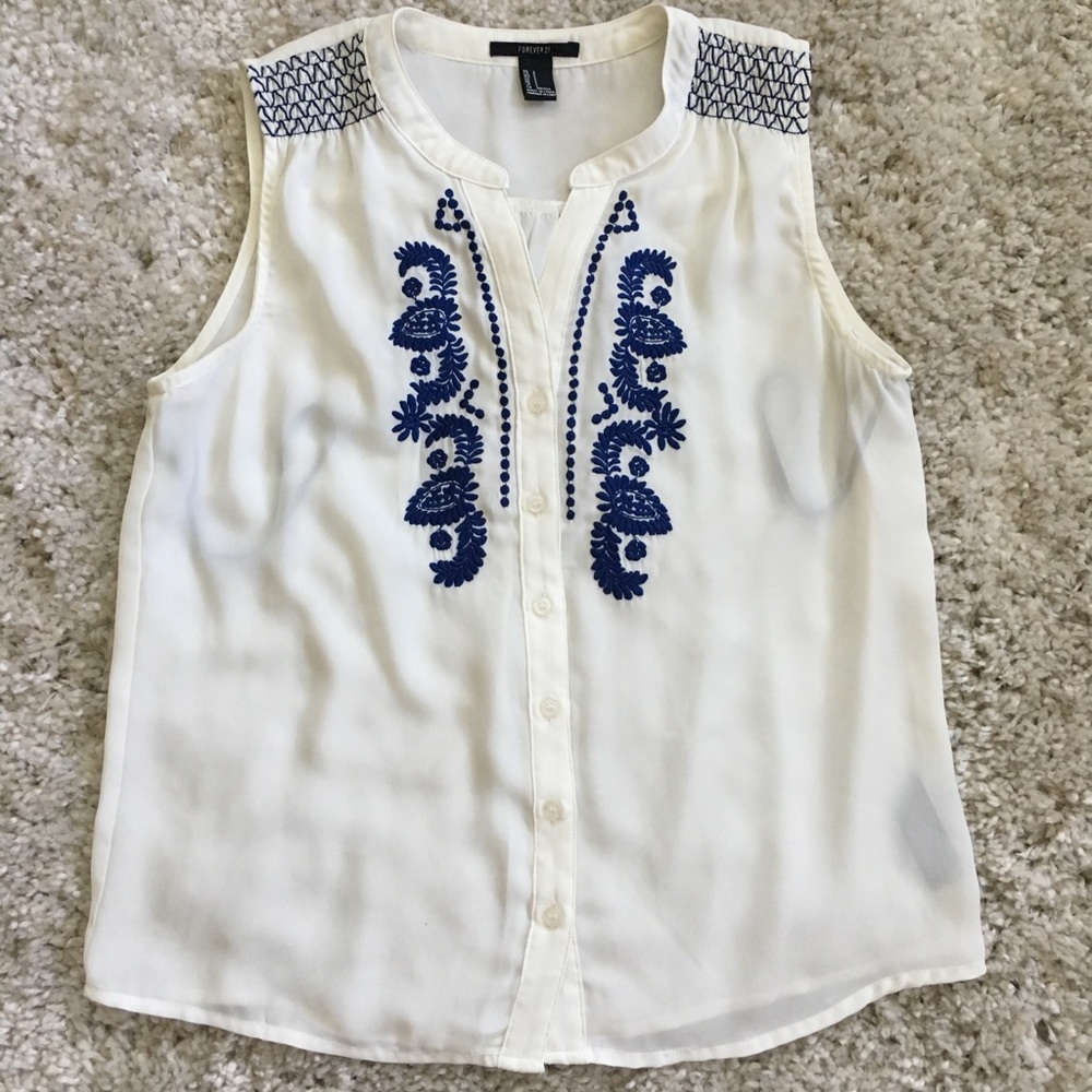 Women’s Forever 21 Embroidered Tank Top